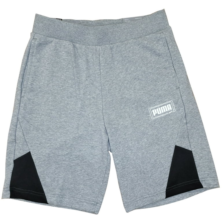 Men s Puma Medium Gray Heather Rebel Shorts 9 LT Walmart