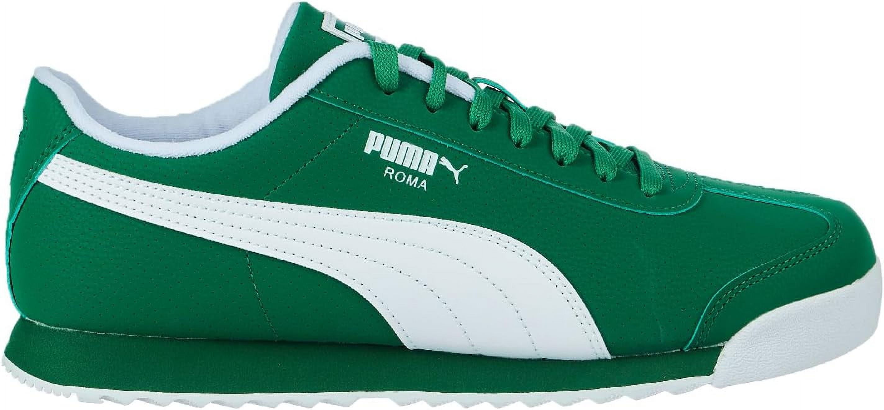 PUMA Men's Roma Reversed Lace Up Sneaker, Archive Green and White, 13