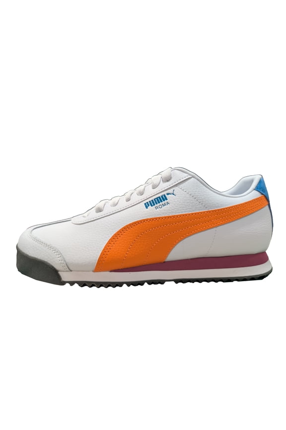 Men's Puma Roma Standard Puma White-Orange Glo (396868 18) - 10
