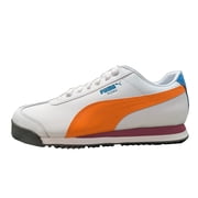 Mens Puma Roma Standard Puma White-Orange Glo 396868 18 - 8