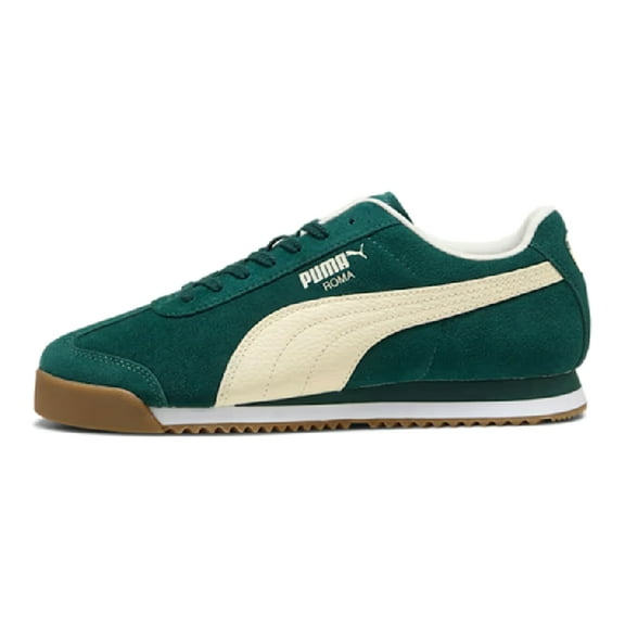 Men's Puma Roma Suede Green Terrain-Alpine Snow (398635 10) - 8