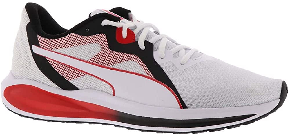 Mens Puma Twitch Runner Shoe Size: 13 Puma White - High Risk Red Running