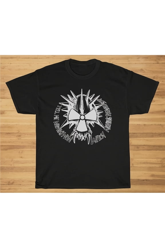 Men's Punk Gothic Spiked Skull Radiation T-Shirt