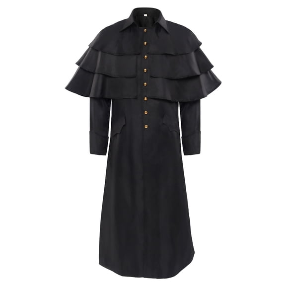 Men's Punk Retro Tuxedo Coat Gothic Dress Jacket Stylish Casual Outerwear for Formal and Everyday Wear