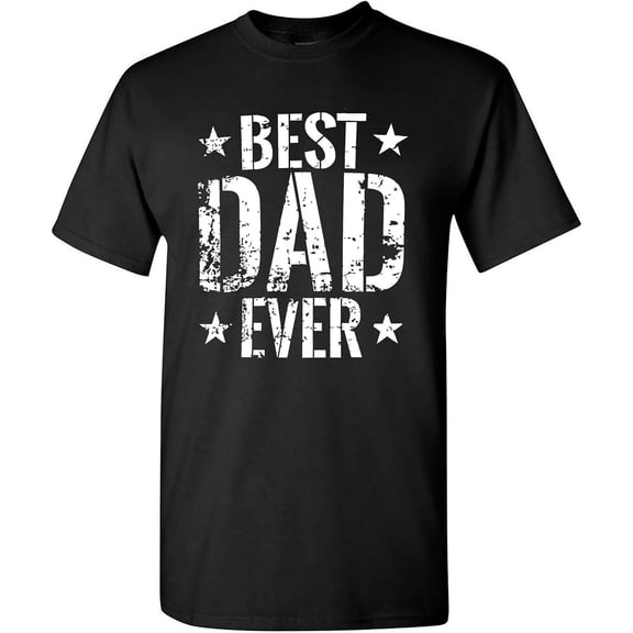 Men's Pure Cotton T-Shirt, Funny Best Dad Ever Graphic Print, Fathers Day Gift