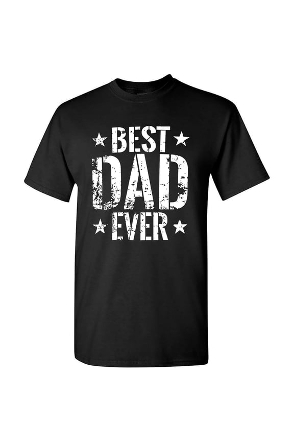 Men's Pure Cotton T-Shirt, Funny Best Dad Ever Graphic Print, Fathers Day Gift