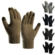 Mens Pure Wool Knitted Gloves with Thinsulate Lining