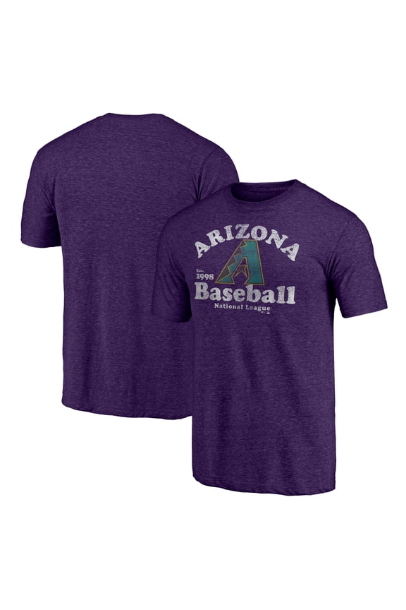 Men's Purple Arizona Diamondbacks Cooperstown Collection Our Game Tri-Blend T-Shirt