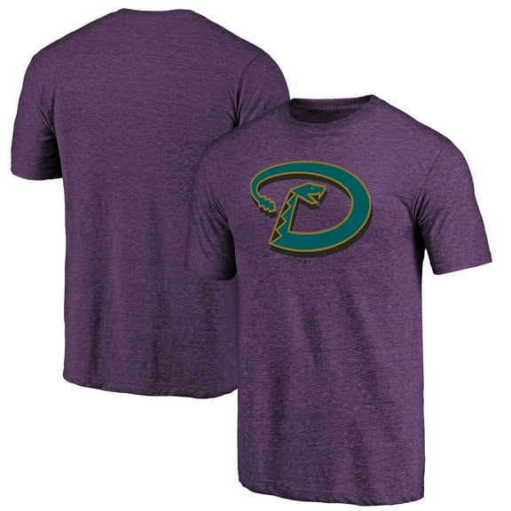 Men's Purple Arizona Diamondbacks Cooperstown Official Logo Tri-Blend T-Shirt