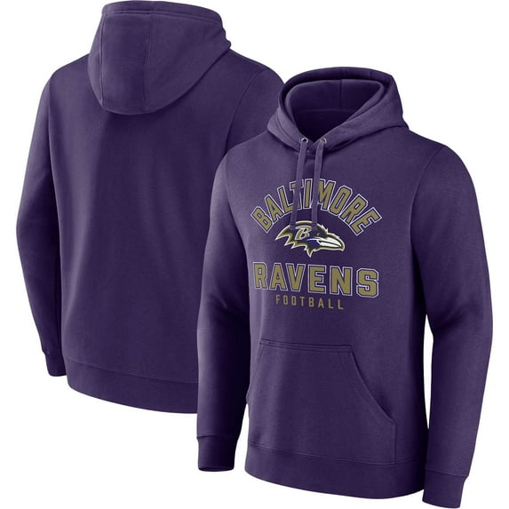 Men's Purple Baltimore Ravens Between the Pylons Pullover Hoodie