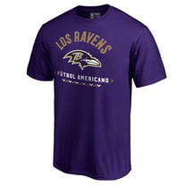 Men's Purple Baltimore Ravens Futbol Americano T-Shirt