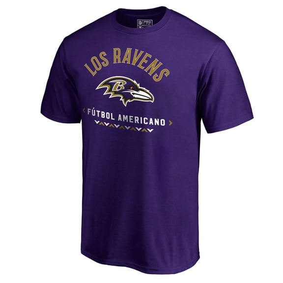 Men's Purple Baltimore Ravens Futbol Americano T-Shirt