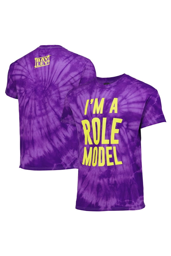 Men's Purple Bayley I'm A Role Model Tie-Dye T-Shirt