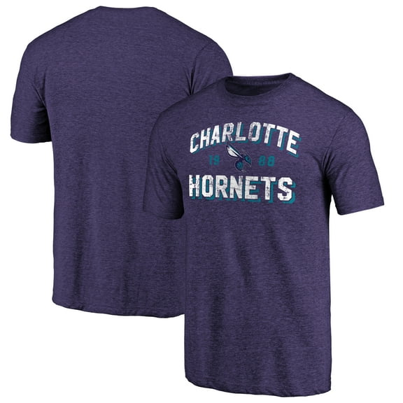 Men's Purple Charlotte Hornets Running Start Tri-Blend T-Shirt