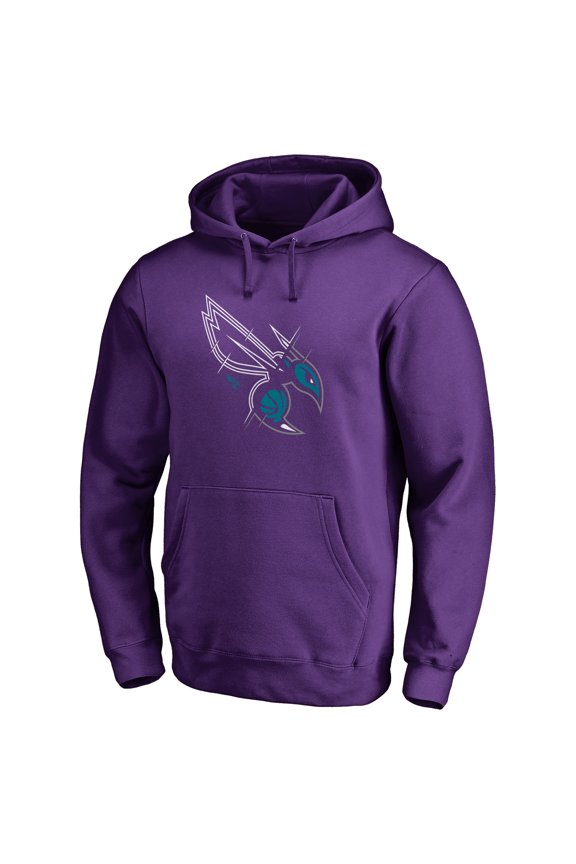 Men's Purple Charlotte Hornets X-Ray Pullover Hoodie