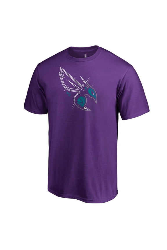 Men's Purple Charlotte Hornets X-Ray T-Shirt