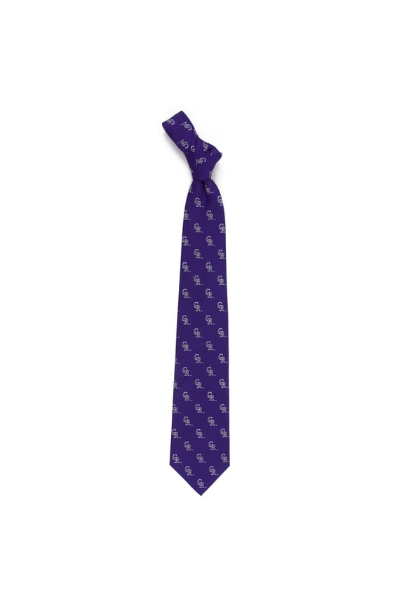 Men's Purple Colorado Rockies Echo Woven Silk Tie