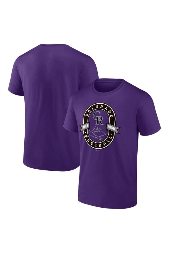 Men's Purple Colorado Rockies Glory Bound Mile high T-Shirt