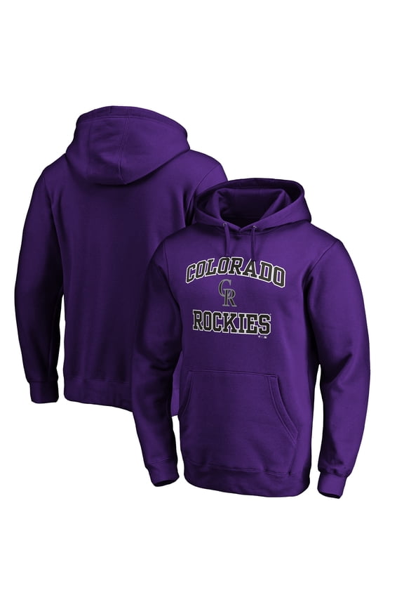 Men's Purple Colorado Rockies Heart & Soul Pullover Hoodie