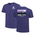 thumbnail image 1 of Men's Purple Kansas State Wildcats Striped Campus Skyline T-Shirt, 1 of 3