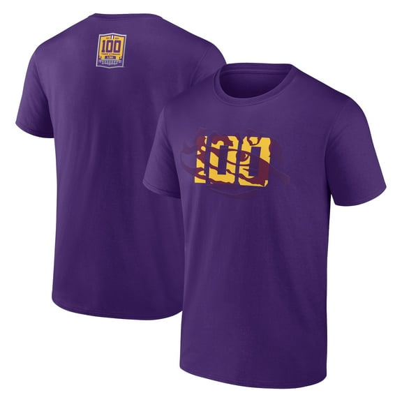 Men's Purple LSU Tigers 100 Years in Tiger Stadium Tonal T-Shirt