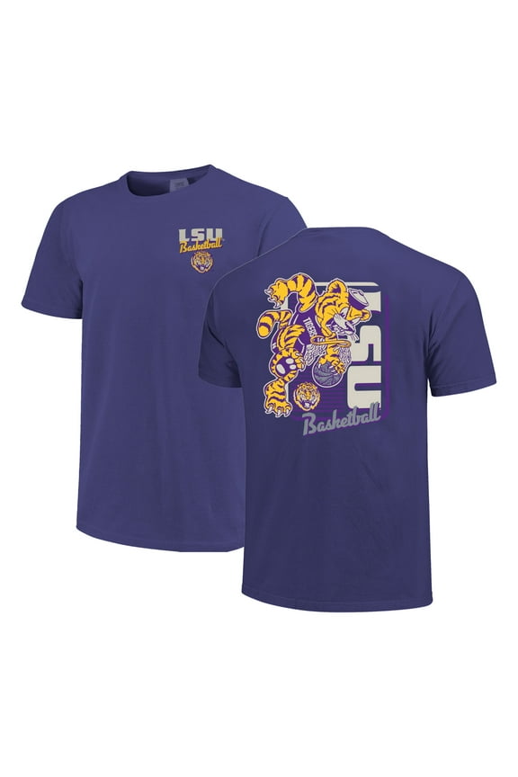 Men's Purple LSU Tigers Comfort Colors Mascot Dunk T-Shirt