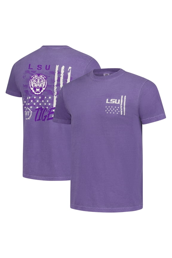 Men's Purple LSU Tigers Comfort Colors OHT Camo Overlay T-Shirt
