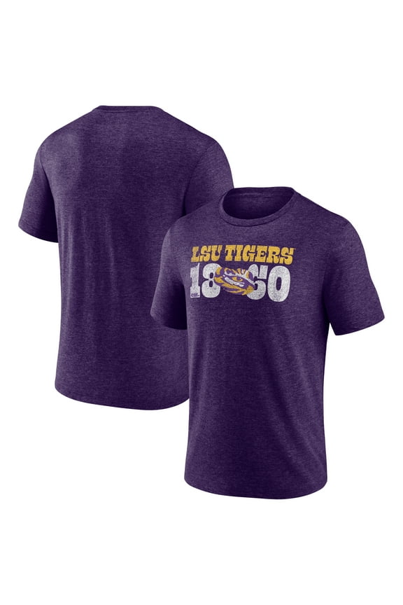 Men's Purple LSU Tigers Established Tri-Blend T-Shirt