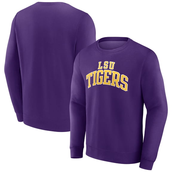 Men's Purple LSU Tigers Short Name Fleece Pullover Sweatshirt