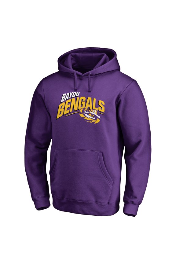 Men's Purple LSU Tigers Team Logo Hometown Collection Pullover Hoodie