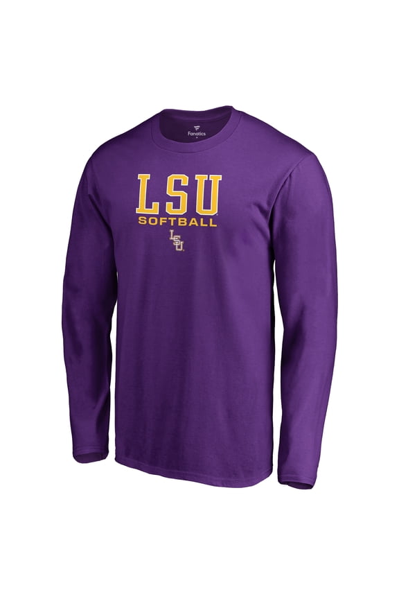 Men's Purple LSU Tigers Team Unity Softball Long Sleeve T-Shirt