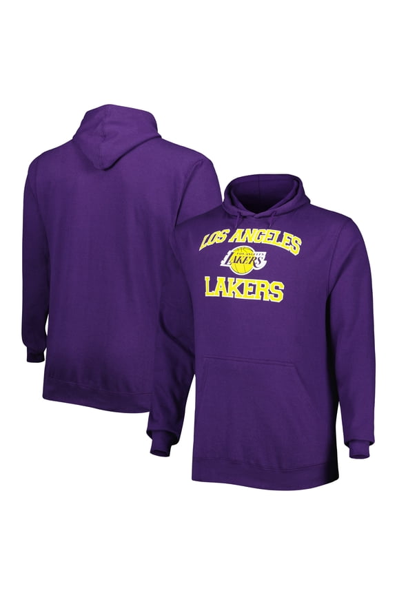 Men's Purple Los Angeles Lakers Big & Tall Heart & Soul Pullover Hoodie