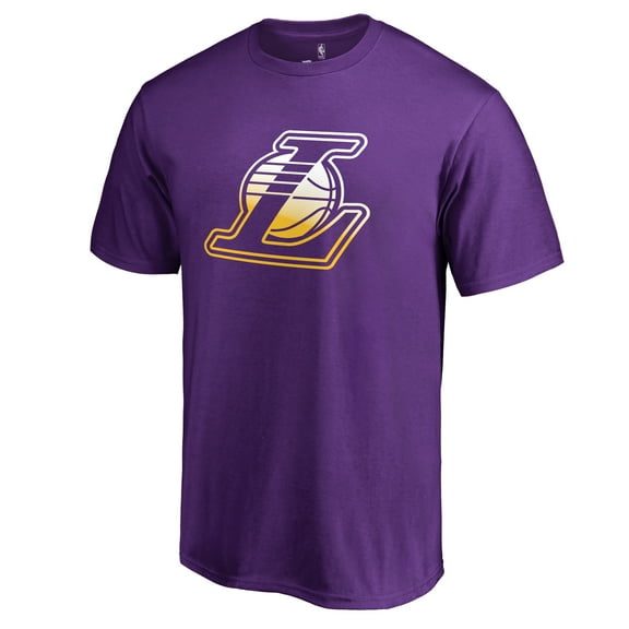 Men's Purple Los Angeles Lakers Gradient Logo T-Shirt