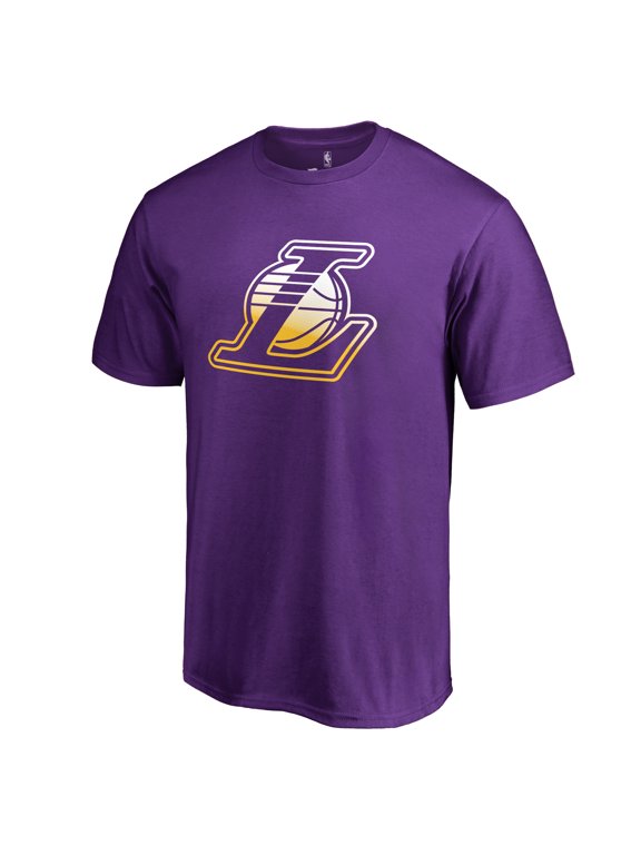 Men's Purple Los Angeles Lakers Gradient Logo T-Shirt