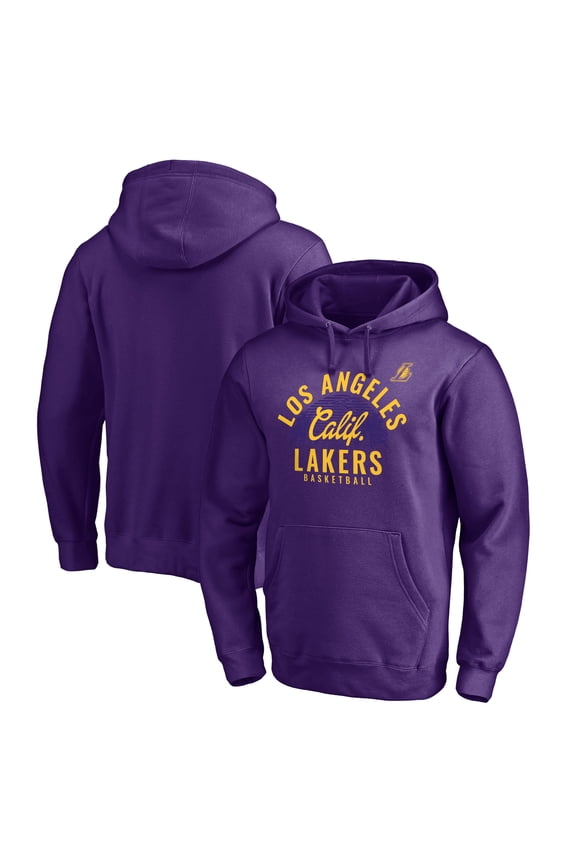 Men's Purple Los Angeles Lakers Hometown Collection Post Up Pullover Hoodie