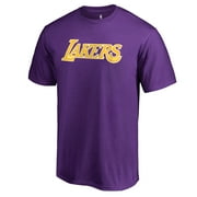 Mens Purple Los Angeles Lakers Primary Wordmark T-Shirt