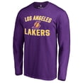 thumbnail image 1 of Men's Purple Los Angeles Lakers Victory Arch Long Sleeve T-Shirt, 1 of 2