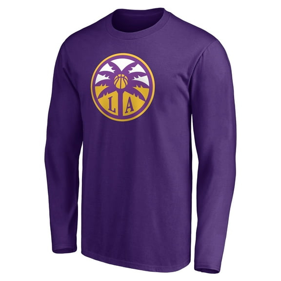 Men's Purple Los Angeles Sparks Primary Logo Long Sleeve T-Shirt