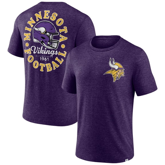 Men's Purple Minnesota Vikings Oval Bubble Tri-Blend T-Shirt