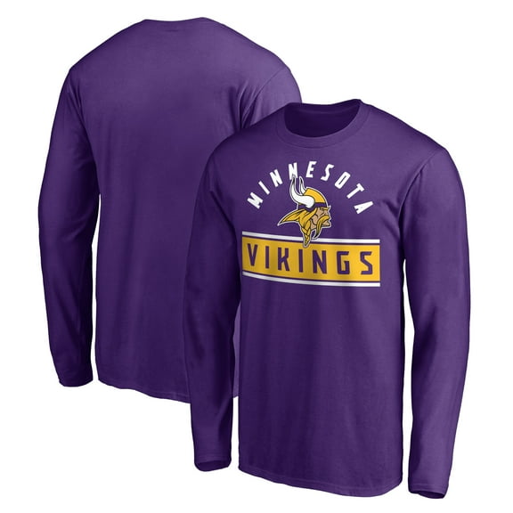 Men's Purple Minnesota Vikings Team Arch Knockout Long Sleeve T-Shirt