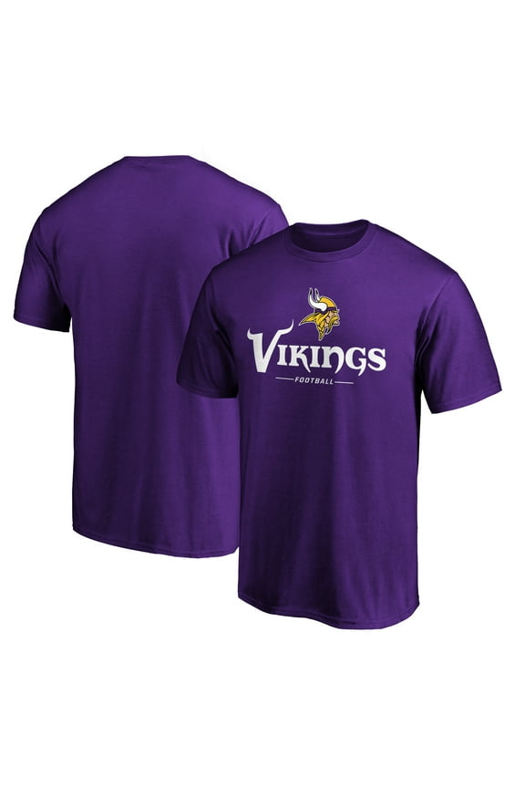 Men's  Purple Minnesota Vikings Team Lockup T-Shirt