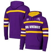Mens Purple Minnesota Vikings Vintage Logo Head Coach Fleece Pullover Hoodie