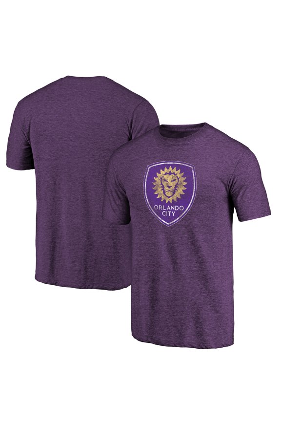 Men's Purple Orlando City SC Distressed Vintage Primary Tri-Blend T-Shirt