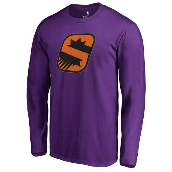 Men's Purple Phoenix Suns Alternate Logo Long Sleeve T-Shirt