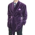 thumbnail image 1 of Men's Purple Smoking Robes Jackets Evening Wear Velvet Smoking Jackets Coats&nbsp;, 1 of 3