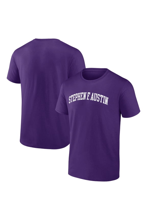 Men's Purple Stephen F Austin Lumberjacks Basic Arch T-Shirt
