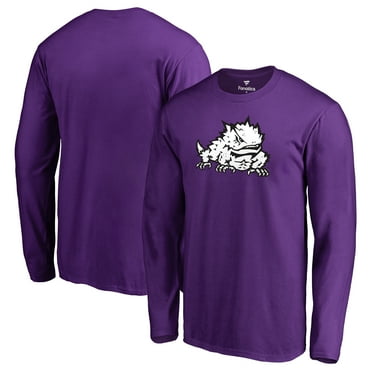 Men's Purple TCU Horned Frogs Primary Team Logo Long Sleeve T-Shirt