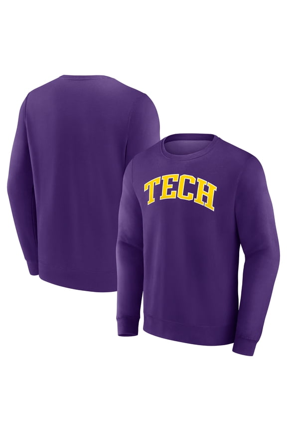 Men's Purple Tennessee Tech Golden Eagles Short Name Fleece Pullover Sweatshirt
