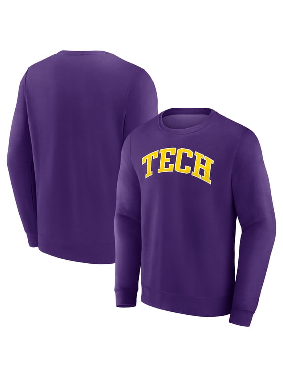 Men's Purple Tennessee Tech Golden Eagles Short Name Fleece Pullover Sweatshirt