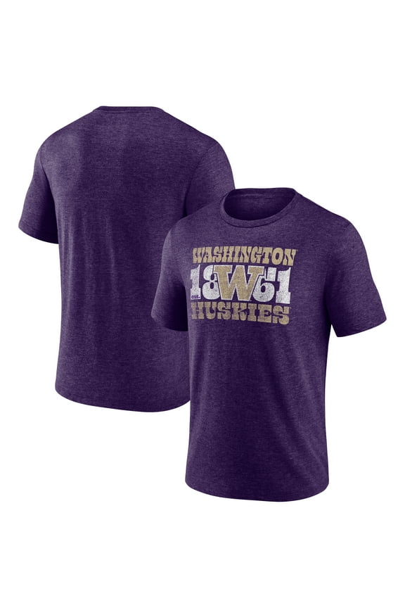 Men's Purple Washington Huskies Established Tri-Blend T-Shirt